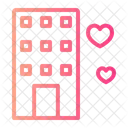 Hotel Building Valentines Day Icon