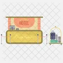 Hotel Background Building Icon