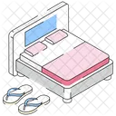 Hotel Bedroom Bed Icon