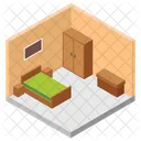 Hotel Bedroom Room Reservation Hotel Booking Icon