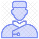 Hotel Bellhop Duotone Line Icon Icon