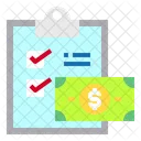 Clipboard Check Money Icon