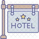 Frame Hanging Hotel Sign Board Icon