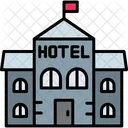 Hotel Building Hotel Building Inn Real Estate Public House Lodge Tavern Motel Apartment Rent Icon