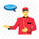 Hotel Greeting Hotel Concierge Hotel Welcome Icon