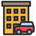 Hotel Room Building Icon