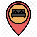Hotel Bed Placeholder Pin Pointer Gps Map Location Icon