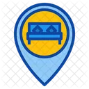 Hotel Bed Placeholder Pin Pointer Gps Map Location Icon