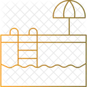 ホテルのプール、スイミングプール、屋外プール アイコン