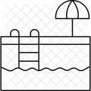 호텔 풀 수영장 야외 풀 아이콘