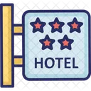 Hotel Schild Drei Sterne Hotel Luxushotel Symbol