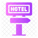 Hotel Sign Board Lodging Icon