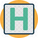 H Sign Hospital Hospital Sign Icon