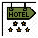 Hotel Sign Board Stars Icon