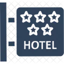 Hotel Sign Board Three Star Hotel Luxury Hotel Icon