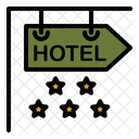 Hotel Sign Board Stars Icon