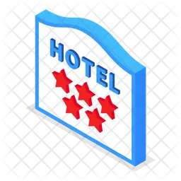 Hotel de tres estrellas  Icono