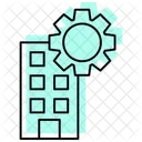Hotel Wartung Farbe Schatten Dunne Linie Symbol Symbol