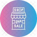 Hour All Day Shopping Always Open Icon