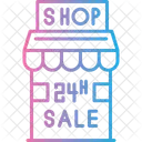 Hour All Day Shopping Always Open Icon
