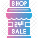 Hour All Day Shopping Always Open Icon