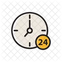 Hour Service Full Day Service Clock Icon