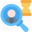 Hourglass Search Human Resources Icon