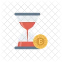 Hourglass Bitcoin Deadline Icon