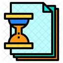 Hourglass Files Paper Icon