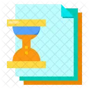 Hourglass Files Paper Icon