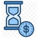 Blue Hourglass Sandglass Icon