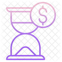 Hourglass Dollar  Icon