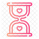 Hourglass Time Heart Icon