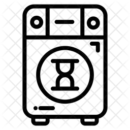 세탁기의 모래시계  아이콘