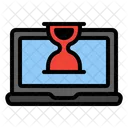 Hourglass laptop  Icon