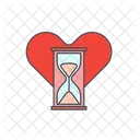 Hourglass With Heart Icon