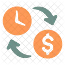 Hourly Rate Time Money Icon