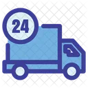 Hours 24 Hours Delivery Truck Icon