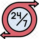 Hours Time And Date Circular Arrow Icon