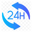 Hours 24 Hours Service Icon