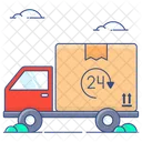 Hours Delivery 24 Hours Delivery Shipping Truck Icon