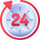 Hours Delivery 24 Hours Delivery 24 Hour Delivery Icon