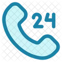 Hours Service 24 Hours Service Telephone Icon