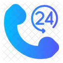 Hours Support Customer Support Phone Call Icon