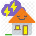 House Thunder Thunder Storm Icon