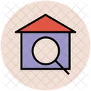 House Magnifier Find Icon