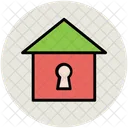 House Keyhole Locked Icon