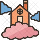House Flying Sky Icon