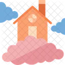 House Flying Sky Icon