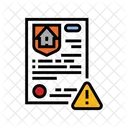 House Earthquake Accident Icon